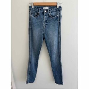 Good American Good Waist Striped Skinny Jeans